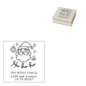 Kerstman ho ho ho ho Vrolijke kerstvakantie Rubberstempel (Gestempeld)