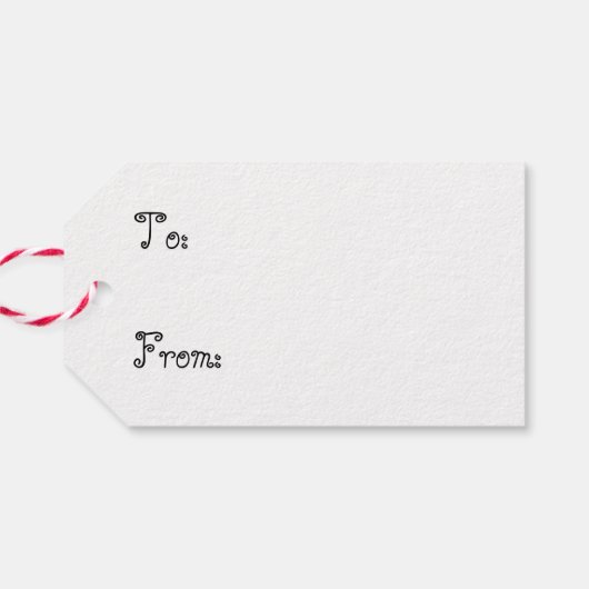 Kerstman "Ho Ho Ho" Kerstmis Cadeaulabel (Achterkant Horizontaal)