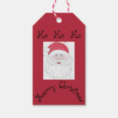Kerstman "Ho Ho Ho" Kerstmis Cadeaulabel (Voorkant)