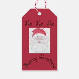 Kerstman "Ho Ho Ho" Kerstmis Cadeaulabel