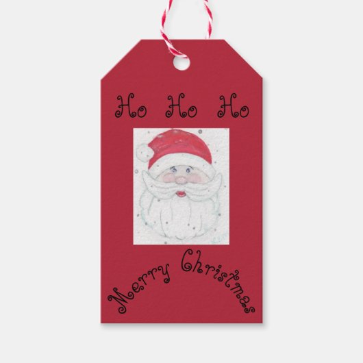 Kerstman "Ho Ho Ho" Kerstmis Cadeaulabel (Voorkant)