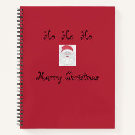 Kerstman "Ho Ho Ho" Kerstmis Notitieboek
