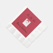 Kerstman "Ho Ho Ho" Kerstmis Servet (Hoek)