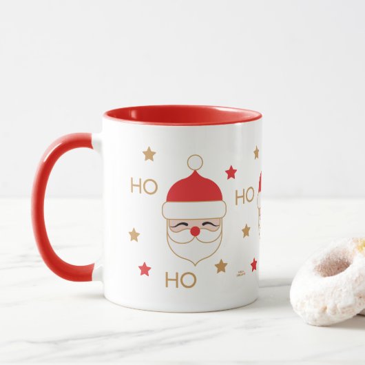 Kerstman Ho Ho Ho Mok (Met donut)