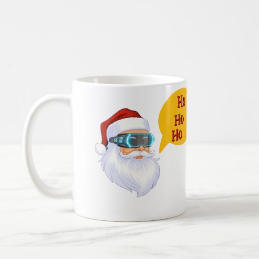 Kerstman HO HO HO Prettig Kerstfeest Koffiemok (Links)