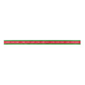 Kerstman & Ho Ho Ho Stripe Rood/Groen geschenken Satijnen Lint (Voorkant)