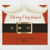 Kerstman, Ho Ho Ho, Vrolijk Kerstfeest Bier Etiket (Enkel label)