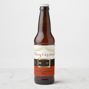 Kerstman, Ho Ho Ho, Vrolijk Kerstfeest Bier Etiket
