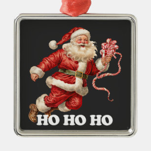 Kerstman Ho Ho Ho Zalig Kerstmis cadeau xmas Metalen Ornament