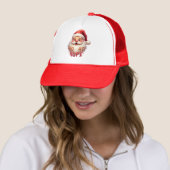 Kerstman Ho Ho Hoop Truckerhoed Trucker Pet (In situ)