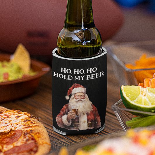 Kerstman Ho Ho Houd mijn Bier Blikjeskoeler