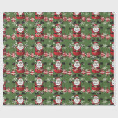 Kerstman, Ho, Ho, Santa Claus Cadeaupapier (Vlak)