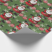 Kerstman, Ho, Ho, Santa Claus Cadeaupapier (Hoek)