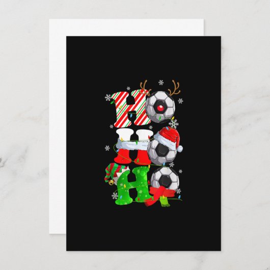 Kerstman Ho-Ho-Santa Reindeer Soccer Pajama Gi Kaart (Voorkant / Achterkant)