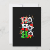 Kerstman Ho-Ho-Santa Reindeer Soccer Pajama Gi Kaart (Voorkant)