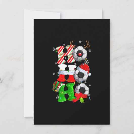 Kerstman Ho-Ho-Santa Reindeer Soccer Pajama Gi Kaart (Voorkant)