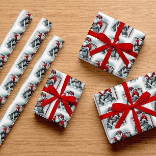 Kerstman Hockey Keeper Kerstmis Cadeaupapier