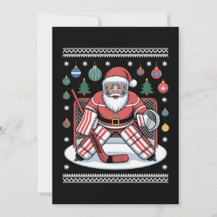 Kerstman Hockey Keeper Kerstmis Horrortrui Kaart