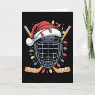 Kerstman Hockey Keeper Masker Kerstverlichting Xma Kaart
