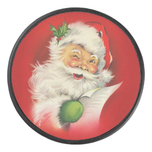  kerstman hockey puck (Voorkant)