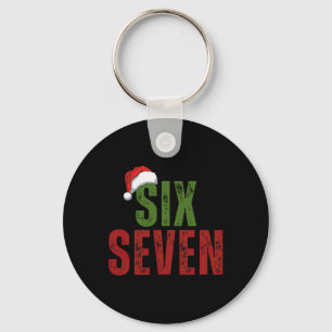 Kerstman Hoed 6 7 Zes Zeven Gen Z Alpha Meme Slang Sleutelhanger