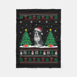 Kerstman Hoed Bernard Hond Kerstboom Lights Ugly S Fleece Deken