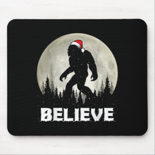 Kerstman Hoed Bigfoot Geloof Kerstverlichting Rock Muismat