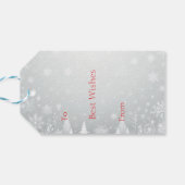 Kerstman Hoed Boxer Hond Kerstmis Cadeaulabel (Achterkant Horizontaal)