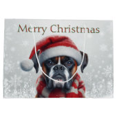 Kerstman Hoed Boxer Hond Kerstmis Groot Cadeauzakje (Achterkant)