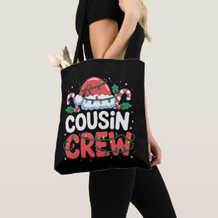 Kerstman Hoed Cousin Crew Kerst Familie Vakantie Tote Bag