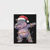 Kerstman Hoed Dabbing Hip Xmas Lights Dab Gi Kaart (Voorkant)