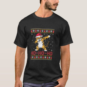 Kerstman Hoed Dabbing Jaguar Ho Ho Ho Grappige Lel T-shirt