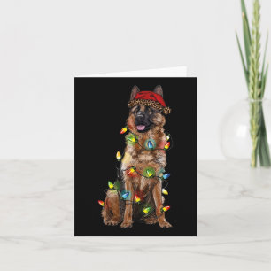 Kerstman Hoed Duitse Herdershond Kerst Duitse Zij Kaart