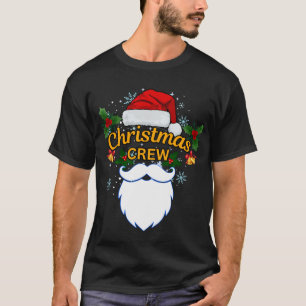 Kerstman Hoed en Baard Kerstbemanning Familie T-shirt