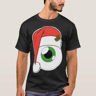 Kerstman Hoed Eyeball - Groene Iris T-shirt