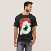 Kerstman Hoed Eyeball - Groene Iris T-shirt (Voorkant volledig)