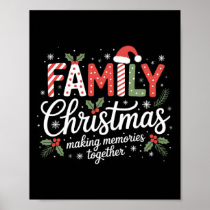 Kerstman Hoed Familie Kerstmis Matching Kerst Outf Poster