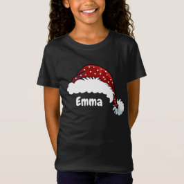 Kerstman Hoed Familie Naam op Maat T-shirt