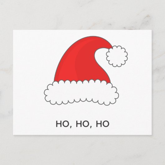 Kerstman hoed feestdagenkaart (Voorkant)