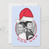 Kerstman Hoed Foto Kaart (Voorkant)