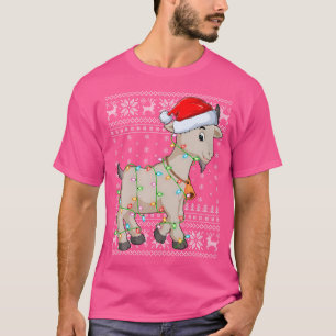Kerstman Hoed Geit Kerstmis Verlichting Lelijke Ge T-shirt