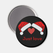 Kerstman hoed-gewoon liefde magneet (Voorkant / Achterkant)