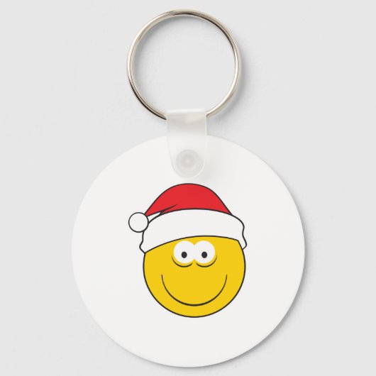 Kerstman Hoed Gezicht Sleutelhanger (Voorkant)