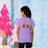 Kerstman Hoed Gingerbread Alfabet J Meisje T-shirt