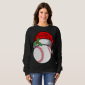 Kerstman hoed honkbal sport grappig cadeau trui (Voorkant volledig)