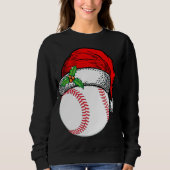 Kerstman hoed honkbal sport grappig cadeau trui (Voorkant)