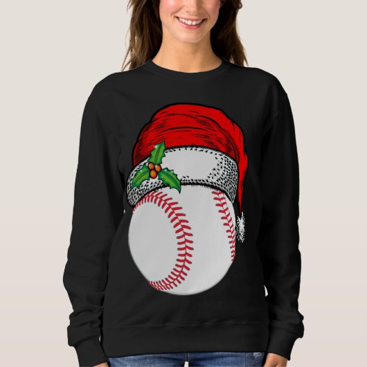 Kerstman hoed honkbal sport grappig cadeau trui (Voorkant)