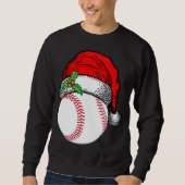 Kerstman hoed honkbal sport grappig cadeau trui (Voorkant)