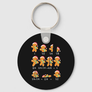 Kerstman Hoed Kerstkoek Breuk Wiskunde Docent Sleutelhanger