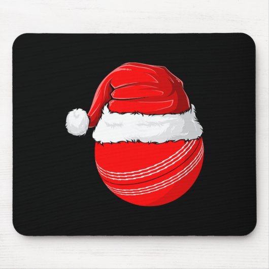 Kerstman hoed Kerstmis Cricket Muismat (Voorkant)